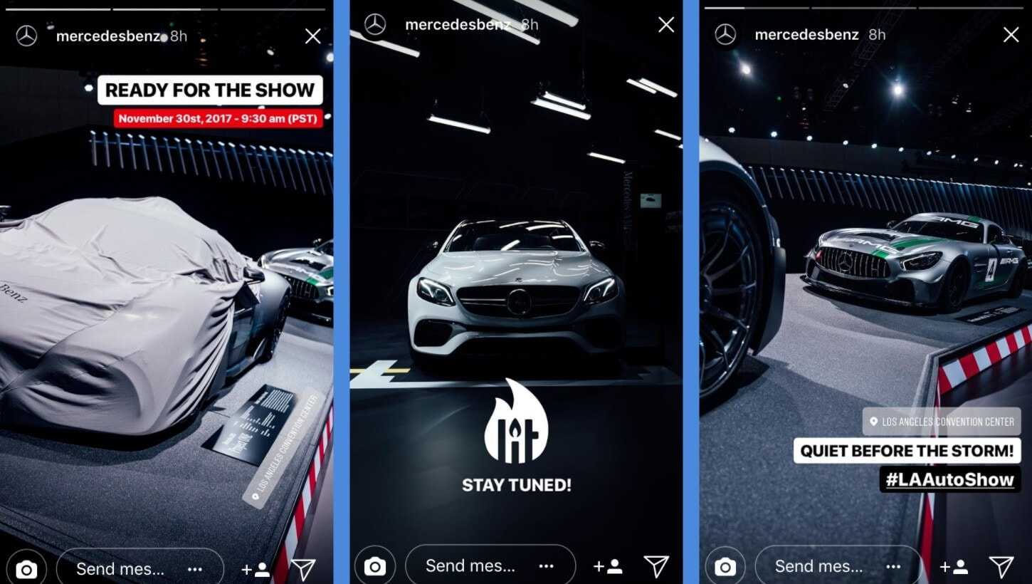 Mercedes Benz story instagram