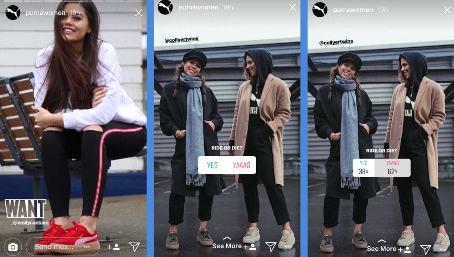 Puma women story instagram